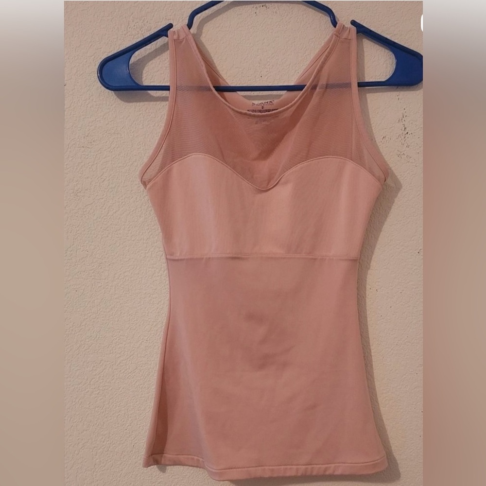 SPANX Pink Mesh Tank Top